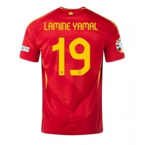 Spanien Lamine Yamal #19 Hemmatröja EM 2024 Kortärmad